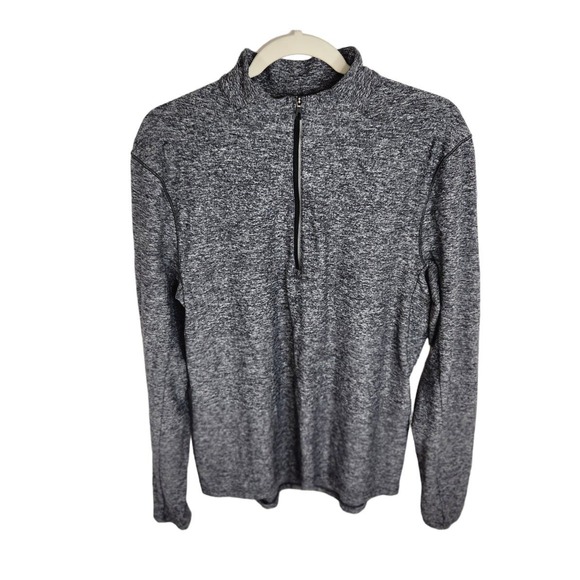 Lululemon Surge Warm 1/2 Zip‎ Men's Medium Heathered Black - Picture 1 of 7